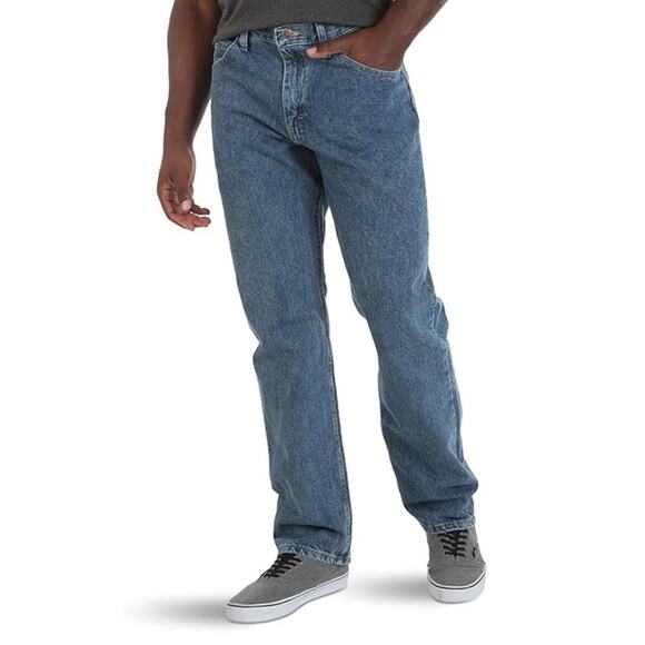 Wrangler Men's Loose Fit Jeans Medium Wash Blue Casual Denim Size 29 x 30 - Picture 1 of 6